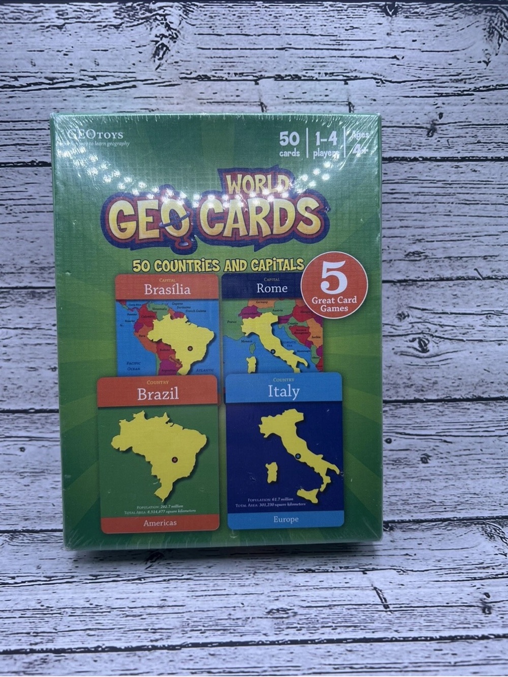 World Geo Cards 50 Countries & Capitals New!